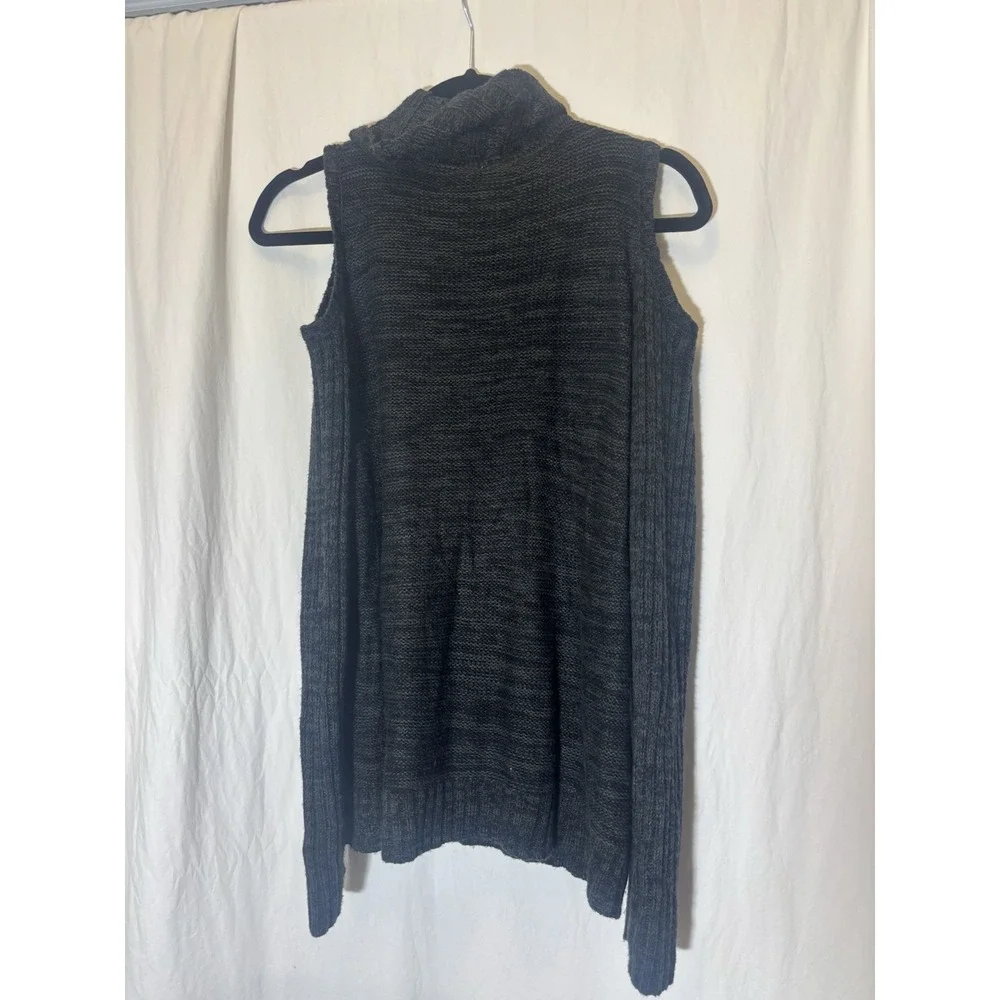 Faded Glory Sweater Womens Large Top Long Sleeve Cold Shoulder‎ Cowl Neck Z13